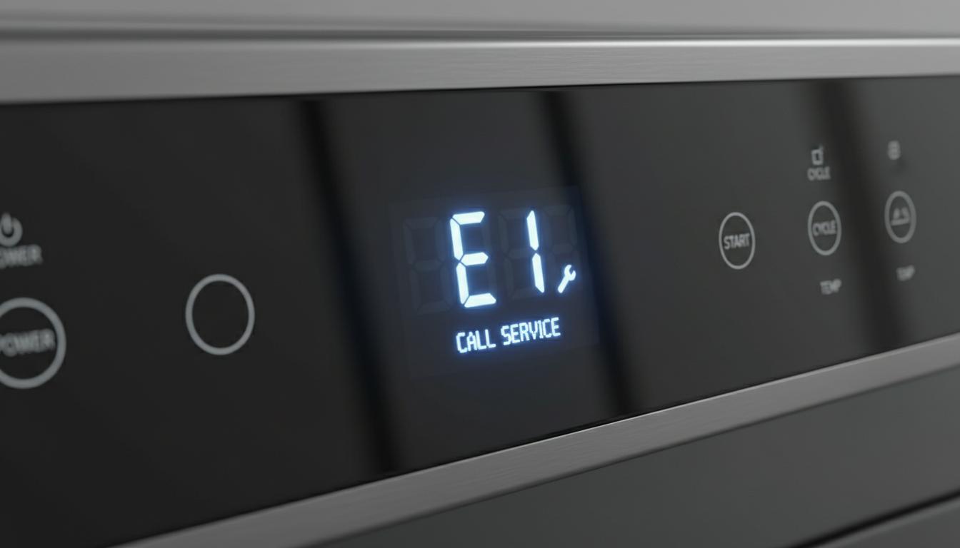 Appliance error codes display